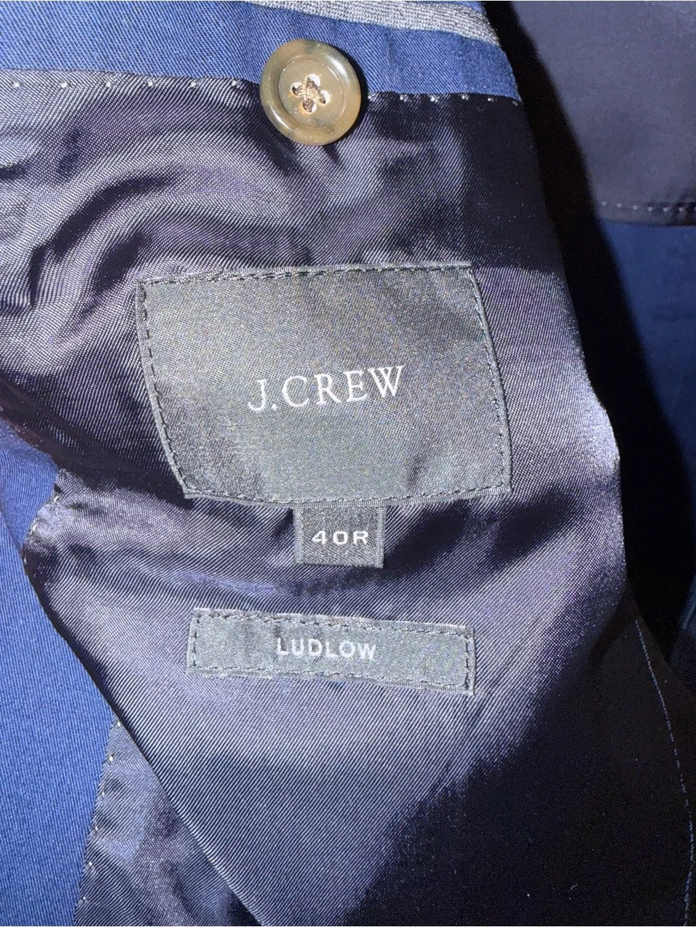 J. Crew Navy Blue Two-Button Blazer 40R